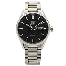 TAG Heuer Carrera Day Date Steel Black Dial Automatic Mens Watch WAR201A.BA0723