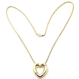 Authentic! Tiffany & Co Picasso 18k Yellow Gold Diamond Heart Pendant Necklace