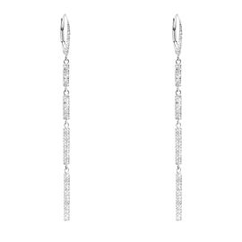 True 14K White Gold Diamond Drop Earrings 0.46Cttw
