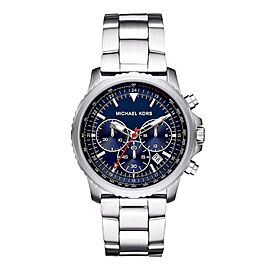 Michael Kors Theroux 42mm Steel Blue Dial Mens Quartz Watch