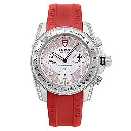 Tudor Grantour Chronograph Diamond Steel White Dial Automatic Unisex Watch