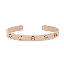 Cartier Open Love Bracelet 18K Rose Gold Size 17