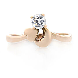 True 0.15Cttw Round Cut CZ Ladies Ring 14K Rose Gold Size 7