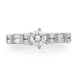 True 1.00Cttw Diamond Engagement Ring 14K White Gold Size 6.25