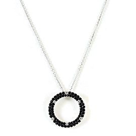 Roberto Coin Fantasia Sterling Silver Black Sapphire, Diamond Necklace