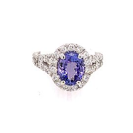 Tanzanite Diamond Ring 14 kt 2.65 tcw Certified $3,950 013305