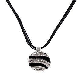 Roberto Coin 18K Yellow and White Gold with Onyx and Diamond Elephantino Necklace