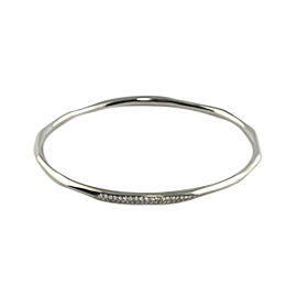 Ippolita Rhodium Sterling Silver Diamond Bangle Bracelet
