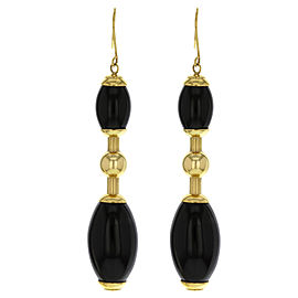 Faraone Mennella Tuca Tuca 18K Yellow Gold with Black Onyx Earrings