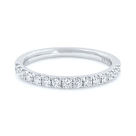 True Scoop Pave Diamond Wedding Band 18K White Gold 0.28cttw