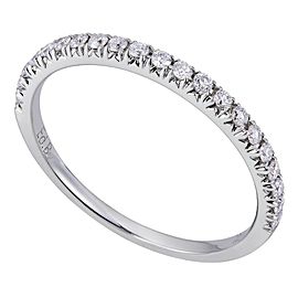 True 18K White Gold 0.22cts Genuine Diamond Pave Ladies Ring Size 6.5