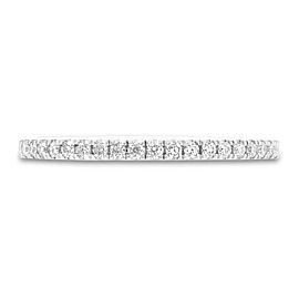 14K White Gold Pave Diamond 0.18cttw Ladies Band Ring SZ7