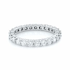 True 14K White Gold Diamond Round Cut Eternity Band 1.65cts Size 7