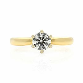 True 14K Yellow Gold Diamond Solitaire Engagement Ring 0.70cts SZ 7.5
