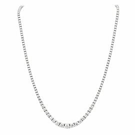 True 14K White Gold Diamond Rivera Necklace 7.57ct