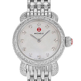 Michele CSX Petite MOP Steel Diamond 1.10cttw Quartz Ladies Watch MWW03A000230