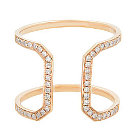 True 18K Rose Gold Diamond Ring Size 7.5 0.25cttw