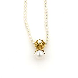 Tiffany & Co. 18k Yellow Gold Pearls Pendant Necklace