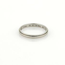 Cartier Platinum 2.5mm Wide Grooved Wedding Band Ring Size EU 55-US 7.25