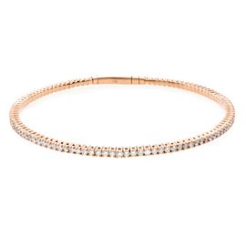 True Diamond Bangle Tennis Ladies Bracelet 14k Rose Gold 1.50cttw
