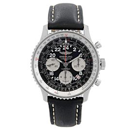 Breitling Navitimer Cosmonaute Steel Black Dial Mens Watch