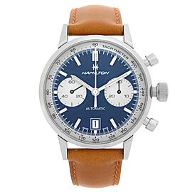 Hamilton Intra-Matic Steel 40 mm Chronograph Blue Dial Mens Watch