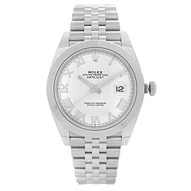 Rolex Datejust 41 Steel White Roman Dial Smooth Jubilee Automatic Watch