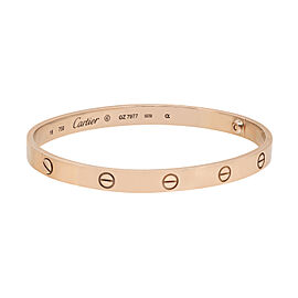 Cartier Love Bracelet 18K Rose Gold Size 19 Old Style