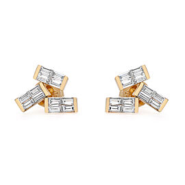 True 0.83Cttw Baguette Cut Diamond Stud Earrings
