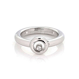 Chopard Happy Diamond 18k White Gold Floating Diamond Round Ring