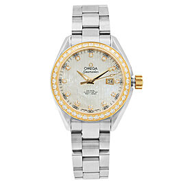 Omega Seamaster Aqua Terra MOP Diamond Dial Ladies Watch