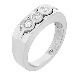 14K White Gold, 14K Yellow Gold Diamond Ring Size 8