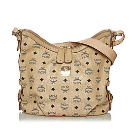 MCM Visetos Leather Crossbody Bag