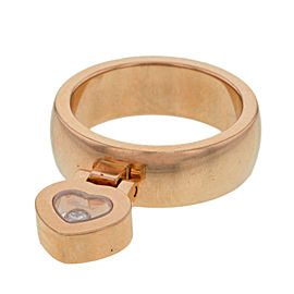 Chopard Happy Diamonds 18K Rose Gold Heart Band Ring Size 6.75