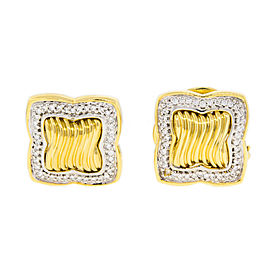 David Yurman 18K Yellow Gold with Diamond Earrings
