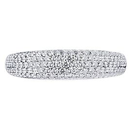 True 18K White Gold 0.50cts Genuine Diamond Pave Ladies Ring Size 6.5