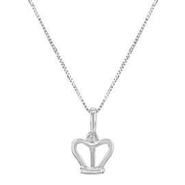 True 18K White Gold Diamond Pendant Necklace Bliss by Damiani 0.01 Cttw