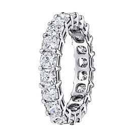 True Platinum Cushion Cut Diamond Eternity Band 5.42cts