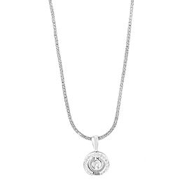 True 14K White Gold 0.25 Cttw Diamonds Snake Ladies Necklace Pendant