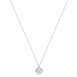 True 0.15cts Brocade 18K White Gold Diamond Ladies Pendant Necklace
