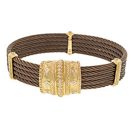 True Celtique Cable 18K Yellow Gold Diamond Ladies Bracelet 0.42 cttw