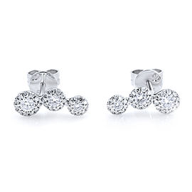 True 14K White Gold Diamond Stud Earring 0.36cttw