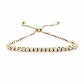True 14K Rose Gold Slider Diamond 0.50cts Bracelet