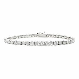 True 14K White Gold Diamond Ladies Tennis Bracelet 8.49ct