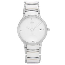 Rado Centrix Jubile Steel Ceramic White Dial Quartz Mens Watch R30927722