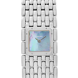Cartier Panthere Ruban 21mm Steel Blue MOP Dial Quartz Ladies Watch W61002T9