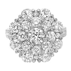 True Platinum Cluster Diamond Cocktail Ring 6.20Cttw Size 6