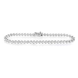 True Round Diamond Tennis Bracelet 14k White Gold 2.86 cttw