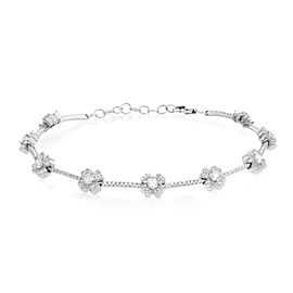 True Diamond Flower Bracelet