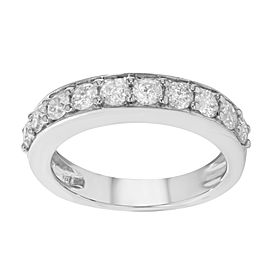 14K White Gold Diamond Wedding Ring Size 7